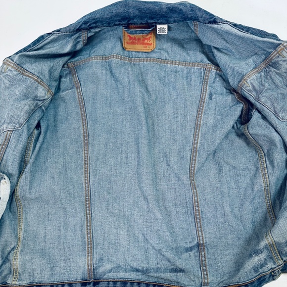 Vintage 90s Levi's Denim Jacket men's size L - Picture 7 of 11